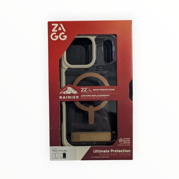 ZAGG Other - Nn4-Z ZAGG Rainier Ultimate Protection Kickstand iPhone 17 Pro Max Sandstone ⬇️